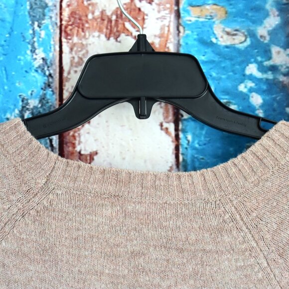 Women's Lauren Conrad Sweater Long Sleeve Heart MEDIUM Taupe Cream - Picture 9 of 13